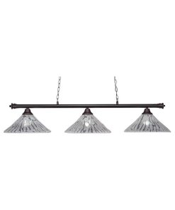 Toltec Lighting 373-DG-719 Oxford - Three Light Billiard