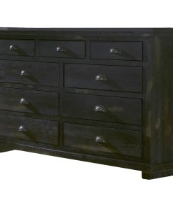 Willow Dresser, Weathered Black, Without Mirror