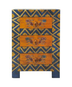 Stylish Hand Painted 3 Drawer Accent Cabinet