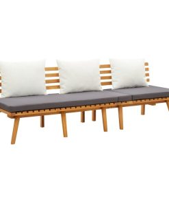 vidaXL Solid Wood Acacia Garden Day Bed 78.7"x25.6" Outdoor Wooden Lounge Bed