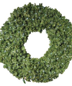 6' Sequoia Wreath Pre-Lit With Pure White LEDs