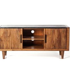 Wooden Marble Top Media Unit, Carter