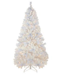 6.5' Pre-Lit Seneca Spruce Artificial Christmas Tree, Dual Function LED Lights