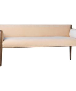 69" Emerson Upholstered Bench with Wood Legs