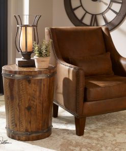 Uttermost Ceylon Wine Barrel Accent Table