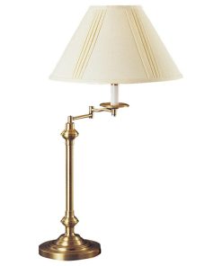 150W Metal Table Lamp with Swing Arm and Fabric Conical Shade,Set of 4,Gold
