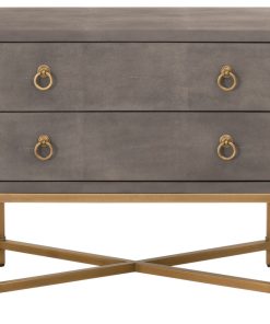 Strand Shagreen 2-Drawer Nightstand, Gray
