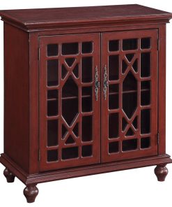 Two Door Cabinet, Texture Red