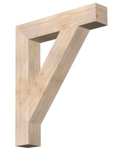 Traditional Block Bracket, 32"Dx38"H, 5 1/2"W Douglas Fir/Smooth