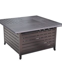 40,000 BTU Square Rust-Resistant Gas Outdoor Propane Fire Pit Table