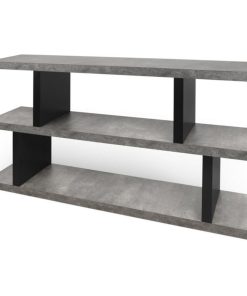 TemaHome Step Low Shelving Unit, Concrete Look / Pure Black