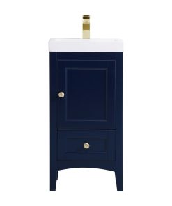 17.5 Inch Bathroom Vanity In Blue