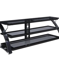 Valaro TV Stand With Smoke Glass and Black Border