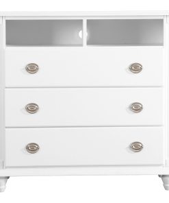 Summit White 3 Drawer Chest of Drawers, 44"x18"x41"