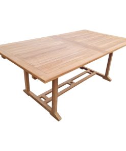 Teak Wood Santa Ana Rectangular Double Extension Dining Table, 78" to 118"