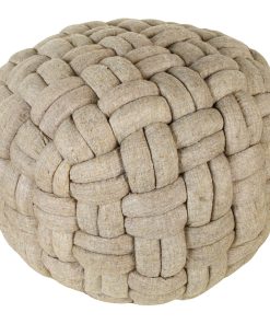 23 Inch Pouf Cappuccino Brown Scandinavian Moe's Home