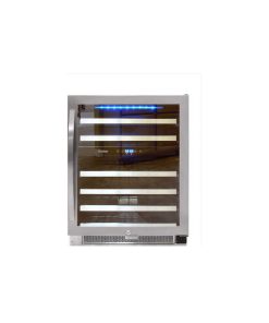 Vinotemp 46-Bottle Dual-Zone Wine Cooler, Stainless EL-46WCST