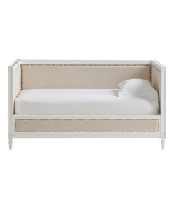 Upholstered Wood Daybed in White