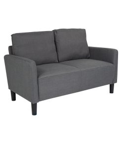 Washington Park Upholstered Loveseat, Dark Gray Fabric