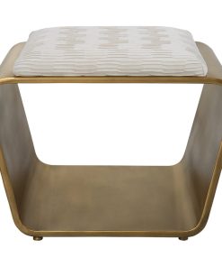Uttermost Hoop Small Bench With Gold Finish 23673