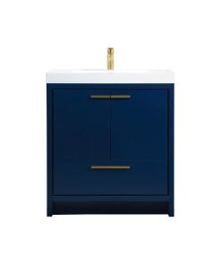 Walker 30" Single Bathroom Vanity, Blue
