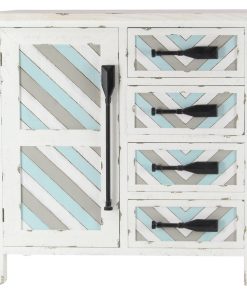 White Wood Coastal Chest, 33"x15"x31"
