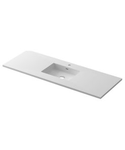 VIVA Stone 60" Single Sink Matte White Solid Surface Countertop