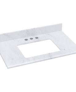 30.5-in. W 18.75-in. D Stone Top In Bianca Carara Color For 3H4-in. Faucet