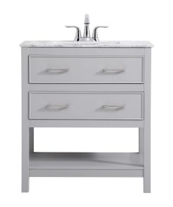 30" Single Bathroom Vanity In Gray