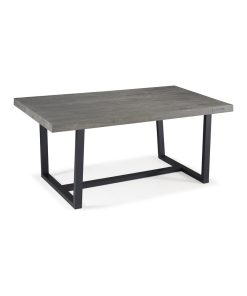 72" Rustic Solid Wood Dining Table, Gray