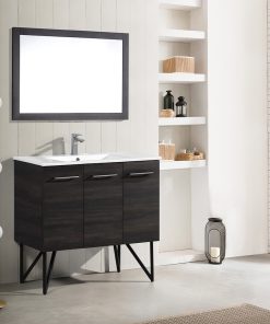 Swiss Madison Annecy 36" Single 2-Doors 1-Drawer Bathroom Vanity, Black