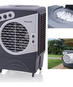1540 CFM Indoor/Outdoor Evaporative Air/Swamp Cooler With Controls, Gray/White
