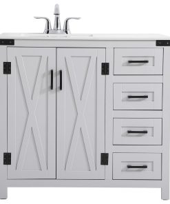 36 Inch Bathroom Vanity In Grey