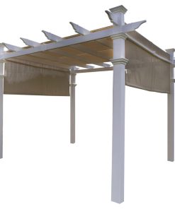 120"W x 120"D x 107 1/2"H Malibu Pergola, White