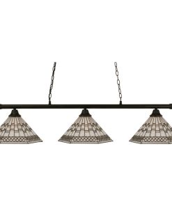 Toltec Lighting 373-MB-910 Oxford - Three Light Billiard