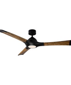 Woody 60" Indoor and Outdoor Smart Ceiling Fan, 6 Speed DC Motor, LED Light