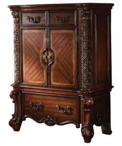 Wooden 3-drawer Chest with 2 Doors, Cherry