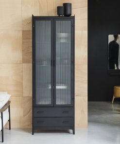 Tall Metal Display Cabinet | Tikamoon Emil
