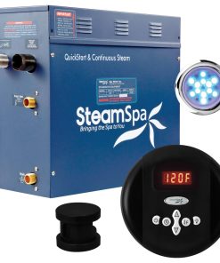 4.5 Kw Quickstart Steam Bath Generator Package, Matte Black