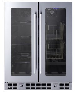 Summit ALFD24WBVPANTRY 24"W Dual Zone Produce and Beverage Cooler - Stainless