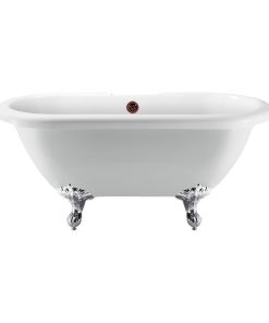 67" Streamline N1121CH-ORB Clawfoot Tub and Tray With External Drain