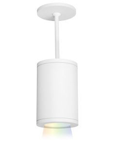 Tube Architectural 5" LED Color Changing Pendant Flood Beam, White
