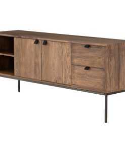 Trey Media Console, Natural Iron, Auburn Poplar