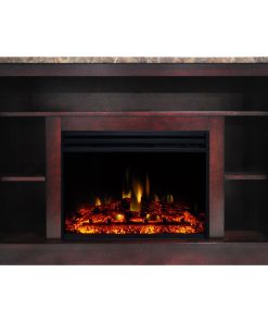 47.2x15.7x32.5 Seville Fireplace Mantel w/ Deep & Enhanced Log Insert - M