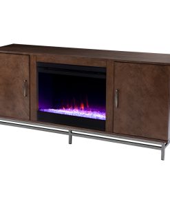 Venallo Color Changing Fireplace With Media Storage