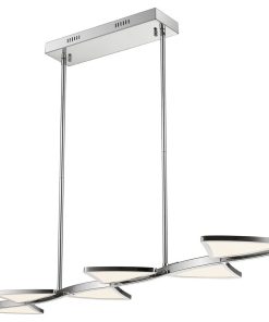 Z-Lite 1003-6-LED Aeon 43-3/4"W Integrated 3000K LED Chandelier - Chrome