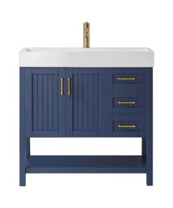 Vinnova Pavia 36" Single Vanity with Under Mount Sink in Royal Blue