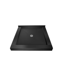 TileRedi 3636CDT-PVC 36x36 Triple Curb Pan Center Drain