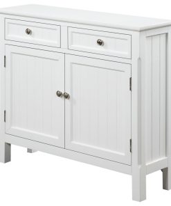 Two Door Two Drawer Cupboard, Pinehill White
