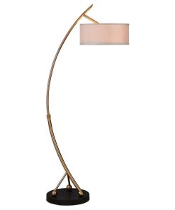 Vardar Curved Brass Floor Lamp